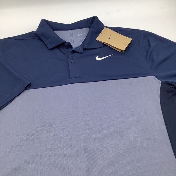 Nike Mens‎ Dri Fit Short Sleeve Polo Blue Size Small NWT - Picture 1 of 9